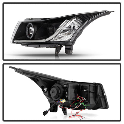 Spyder Chevy Cruze 11-14 Projector Headlights Light Tube DRL Blk PRO-YD-CCRZ11-LTDRL-BK 5074164