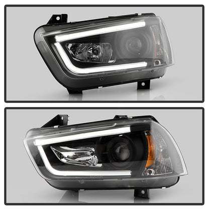 Spyder Dodge Charger 11-14 Projector Headlights Halogen - Light Tube DRL Blk PRO-YD-DCH11-LTDRL-BK 5074188