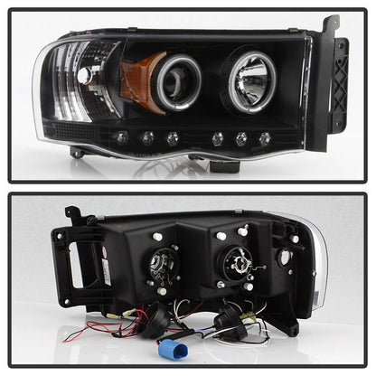 Spyder Dodge Ram 1500 02-05/Ram 2500 03-05 Projector Headlights LED Halo LED Blk PRO-YD-DR02-HL-BK 5009975