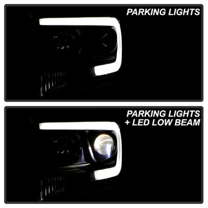 SPYDER 06-08 Dodge Ram 1500 LED Headlights - Black PRO-YD-DR06PL-BK 5088178
