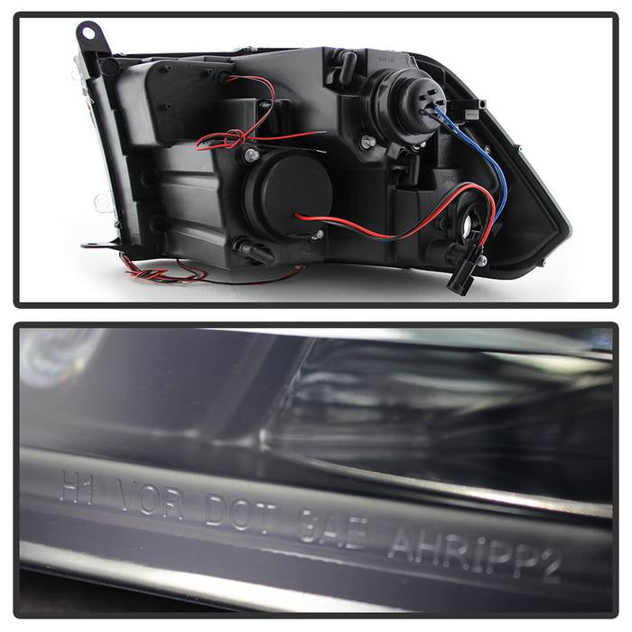 Spyder Dodge Ram 1500 09-14 Projector Headlights Halogen- LED Halo LED - Blk Smke PRO-YD-DR09-HL-BSM 5078407