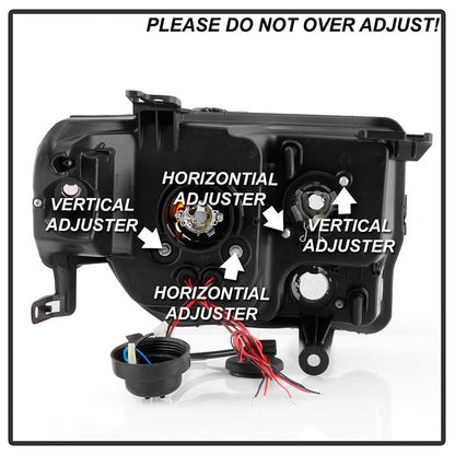 Spyder Ford Escape 08-12 Projector Headlights Halogen Model Only - DRL Black PRO-YD-FES08-DRL-BK 5074225