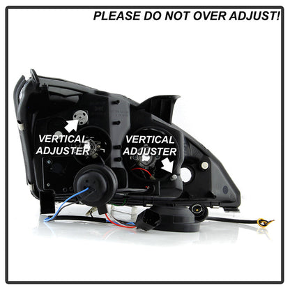 Spyder Ford Focus 00-04 Projector Headlights (Do Not Fit SVT Model)- DRL Blk PRO-YD-FF00-DRL-BK 5010162