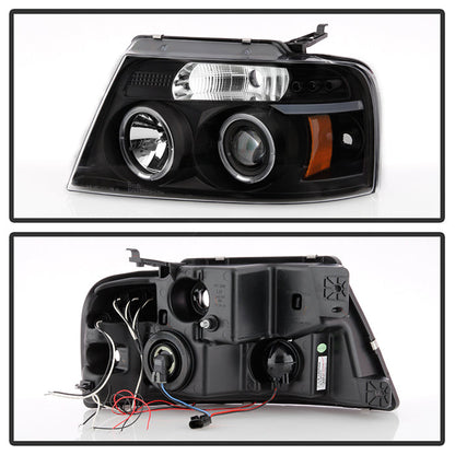 Spyder Ford F150 04-08 Projector Headlights Version 2 LED Halo LED Blk PRO-YD-FF15004-HL-G2-BK 5010209