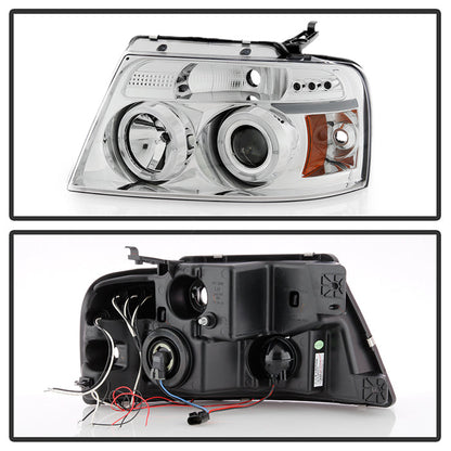 Spyder Ford F150 04-08 Projector Headlights Version 2 LED Halo LED Chrm PRO-YD-FF15004-HL-G2-C 5010216
