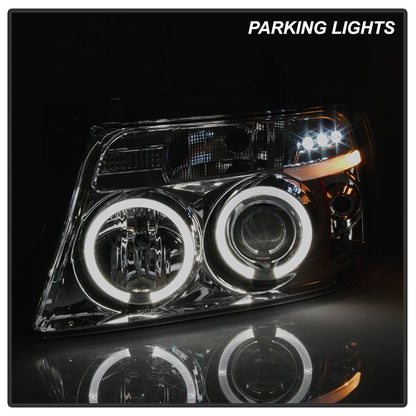 Spyder Ford F150 04-08 Projector Headlights Version 2 LED Halo LED Smke PRO-YD-FF15004-HL-G2-SM 5010223