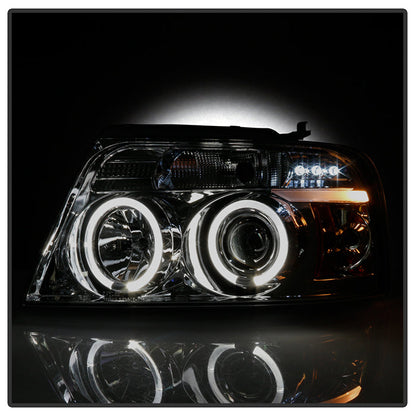 Spyder Ford F150 04-08 Projector Headlights Version 2 LED Halo LED Smke PRO-YD-FF15004-HL-G2-SM 5010223