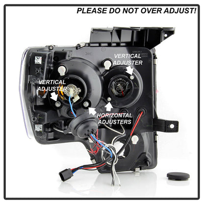 Spyder Ford F150 09-14 Projector Headlights Halogen Model- LED Halo LED Smke PRO-YD-FF15009-HL-SM 5010254