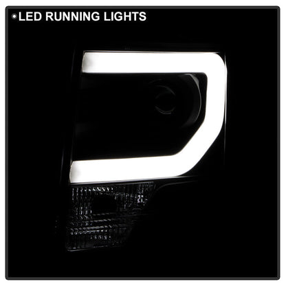 Spyder Ford F150 13-14 Projector Fctry Xenon Model- Light Bar DRL Blk PRO-YD-FF15013-LBDRL-HID-BK 5077646
