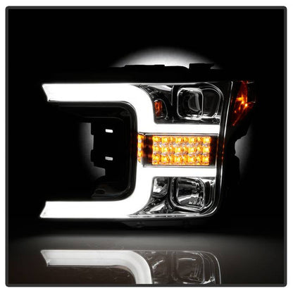 Spyder Signature Ford F150 18-19 (Halogen Model) Proj. Headlights - Chrome (PRO-YD-FF15018-LBSEQ-C) 5086631