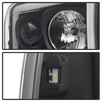 Spyder 99-04 Ford F250 Super Duty Projector Headlights - Light Bar - Black PRO-YD-FF25099V2-LB-BK 5084491