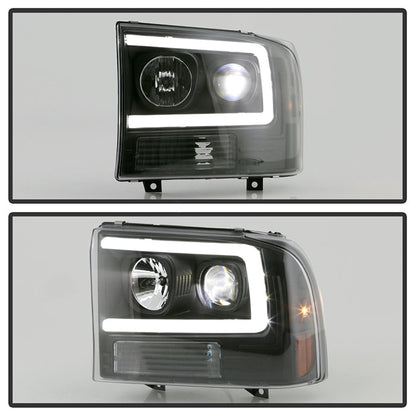SPYDER Ford F-250 99-04/Excursion 00-04 1 Piece LED Headlights - Black PRO-YD-FF25099V2PL-BK 5088062