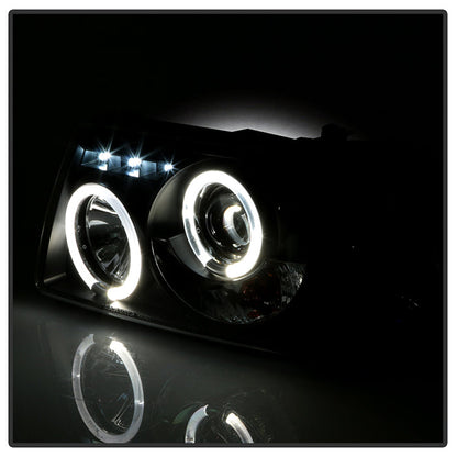 Spyder Ford Ranger 01-11 1PC Projector Headlights LED Halo LED Blk PRO-YD-FR01-1PC-HL-BK 5010490