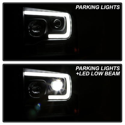 Spyder 05-07 Ford F250/350/450 Super Duty Projector LED Black PRO-YD-FS05V2PL-BK 5087911