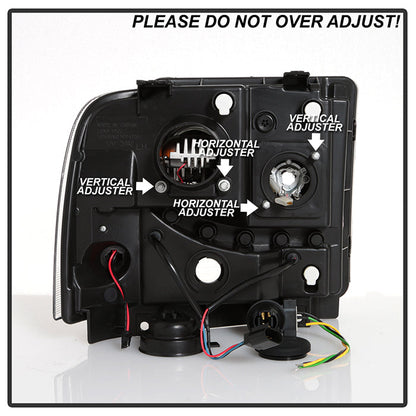 Spyder 05-07 Ford F250/350/450 Super Duty Projector LED Black PRO-YD-FS05V2PL-BK 5087911