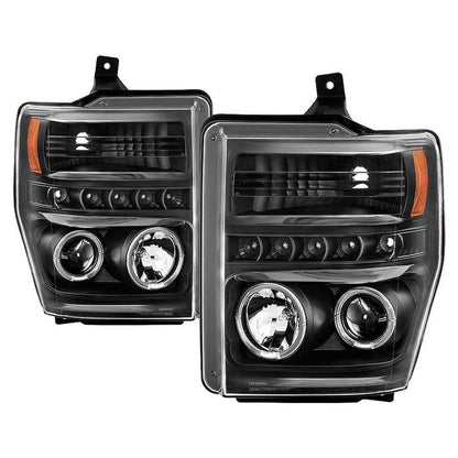 Spyder Signature Ford F250/350/450 Super Duty 08-10 Projector Headlights (PRO-YD-FS08-HL-BKV2) 5086006