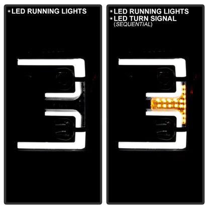Spyder Ford F-250/F-350/F450 Super Duty 17-18 Projector Headlights Black PRO-YD-FS17-SBSEQ-BK 5086280