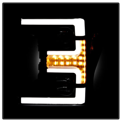 Spyder Ford F-250/F-350/F450 Super Duty 17-18 Projector Headlights Black PRO-YD-FS17-SBSEQ-BK 5086280