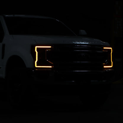 SPYDER Apex 20-22 Ford F250/F350 (Halogen) High-Power LED Headlights - Black PRO-YD-FS20HALAP-SEQ-BK 5088635