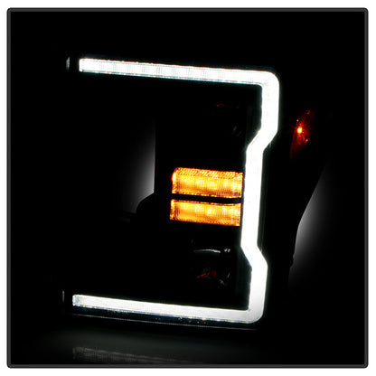 SPYDER Signature 20-22 Ford F250/F350 (Halogen) Proj. Headlights - Black (PRO-YD-FS20HALSI-SEQ-BK) 5088628