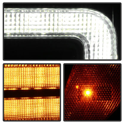 SPYDER Signature 20-22 Ford F250/F350 (Halogen) Proj. Headlights - Black (PRO-YD-FS20HALSI-SEQ-BK) 5088628