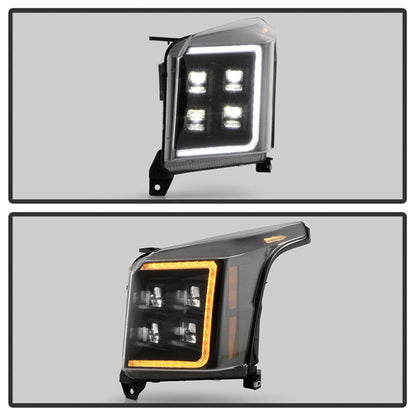 SPYDER Apex 15-20 GMC Yukon High-Power LED Module Headlights - Black (PRO-YD-GY15HALAP-SBSEQ-BK) 5088741