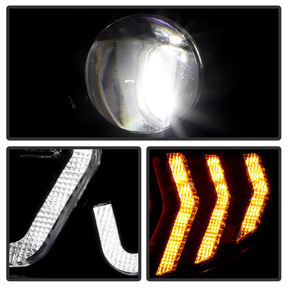 SPYDER Honda Civic 16-20 LED Model High-Power LED Module Headlights - Black (PRO-YD-HC16LEDAP-SEQGR-BK) 5088932