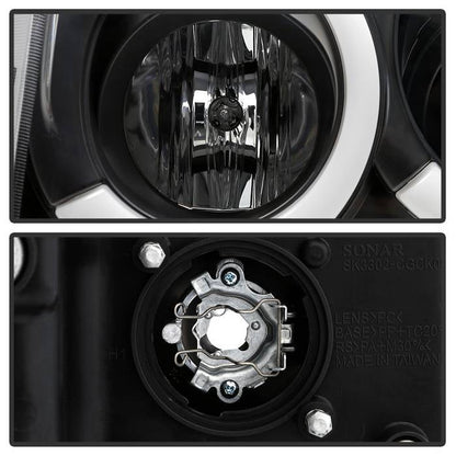 Spyder 05-07 Jeep Grand Cherokee - Light Bar Projector Headlights - Black - PRO-YD-JGC05V2-LB-BK 5086129