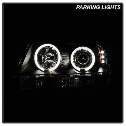 Spyder Jeep Grand Cherokee 99-04 Projector Headlights LED Halo LED Blk - PRO-YD-JGC99-HL-BK 5011145