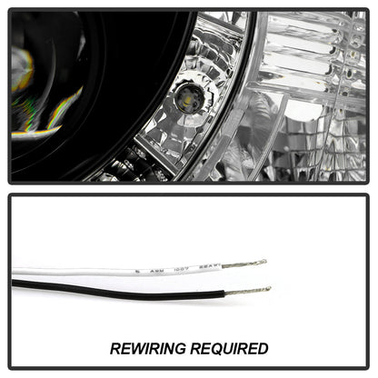 Spyder Mazda 3 04-08 4Dr Sedan Projector Headlights Halogen - DRL Blk PRO-YD-M304-DRL-BK 5017451