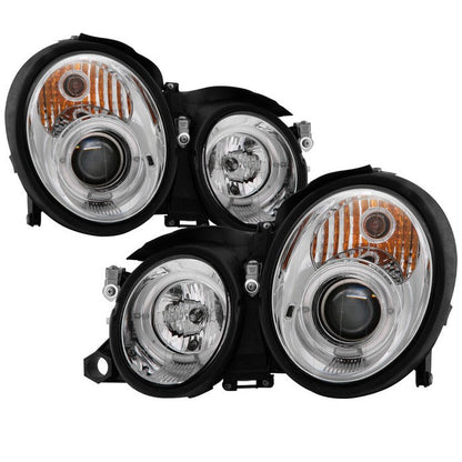 Spyder Mercedes Benz CLK 98-02 Projector Headlights Halogen Model- LED Halo Chrm PRO-YD-MBCLK98-HL-C 5011183