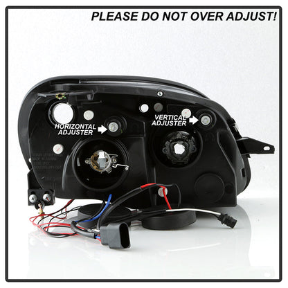 Spyder Mercedes Benz SLK 98-04 1PC Projector Halogen Model- LED Halo Blk PRO-YD-MBSLK98-1PC-HL-BK 5011190