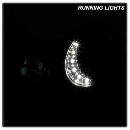 Spyder Mercedes Benz E-Class 03-06 Projector Halogen Model- DRL- Blk PRO-YD-MBW21103-DRL-BK 5017482