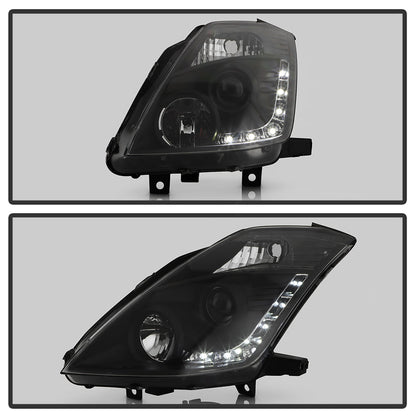 Spyder Nissan 350Z 03-05 Projector Headlights Xenon DRL Blk High H1 Lw D2R PRO-YD-N350Z02-HID-DRL-BK 5032225
