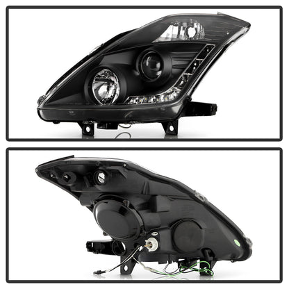 Spyder Nissan 350Z 03-05 Projector Headlights Xenon DRL Blk High H1 Lw D2R PRO-YD-N350Z02-HID-DRL-BK 5032225
