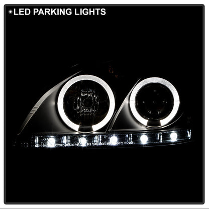 Spyder Nissan Altima 02-04 Projector Headlights Halogen Model- LED Halo LED Blk PRO-YD-NA02-HL-BK 5008077