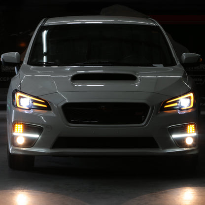 Spyder Subaru Impreza WRX 15-20 Halogen High-Power LED Headlights- Black PRO-YD-SWRX15HALAP-SBSEQ-BK 5088093