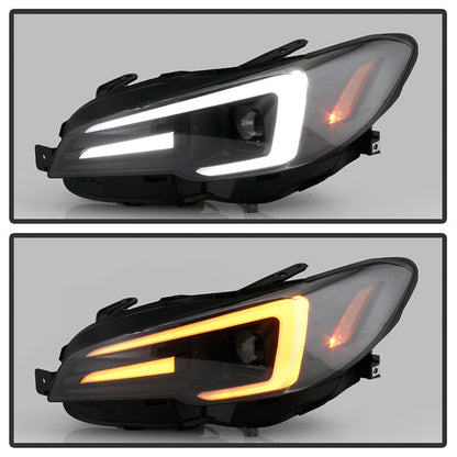 Spyder Subaru Impreza WRX 15-20 Halogen Model Projector Headlights - Black PRO-YD-SWRX15SI-SBSEQ-BK 5088086