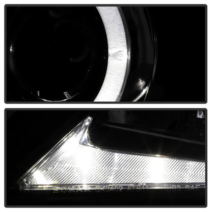 Spyder Toyota Corolla 11-13 Projector Headlights Halogen Model Only - DRL LED Blk PRO-YD-TC11-DRL-BK 5074263