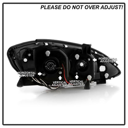 Spyder Toyota Camry 02-06 Projector Headlights LED Halo LED Chrome High H1 Low H1 PRO-YD-TCAM02-HL-C 5064318