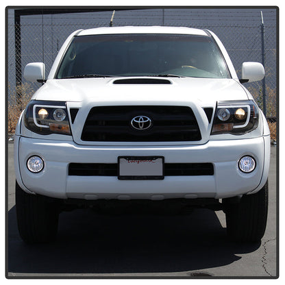 Spyder Toyota Tacoma 05-11 Projector Headlights - Light Bar DRL - Black PRO-YD-TT05V2-LB-BK 5084514