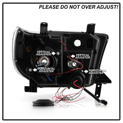 Spyder Toyota Tundra 07-133 Projector Headlights LED Halo LED Blk PRO-YD-TTU07-HL-BK 5012029