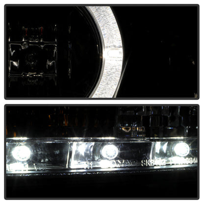 Spyder Toyota Yaris 07-11 4Dr Projector Headlights LED Halo DRL Blk PRO-YD-TYA074D-DRL-BK 5038944