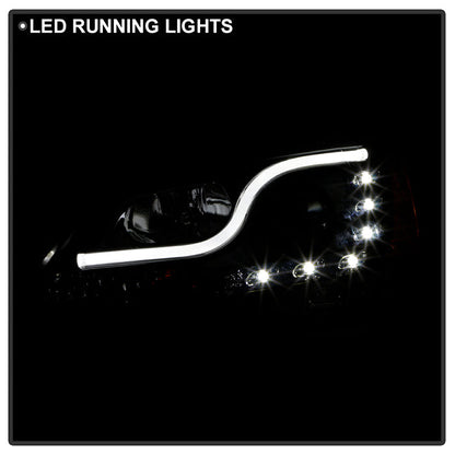 Spyder Volkswagen Jetta 11-14 Projector Headlights Halogen Light Tube DRL Blk PRO-YD-VJ11-LTDRL-BK 5073648