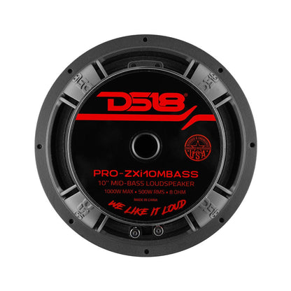 PRO-ZXI 10" Mid-Bass Loudspeaker With Neodymium/Ferrite Magnets 500 Watts Rms 8-Ohm