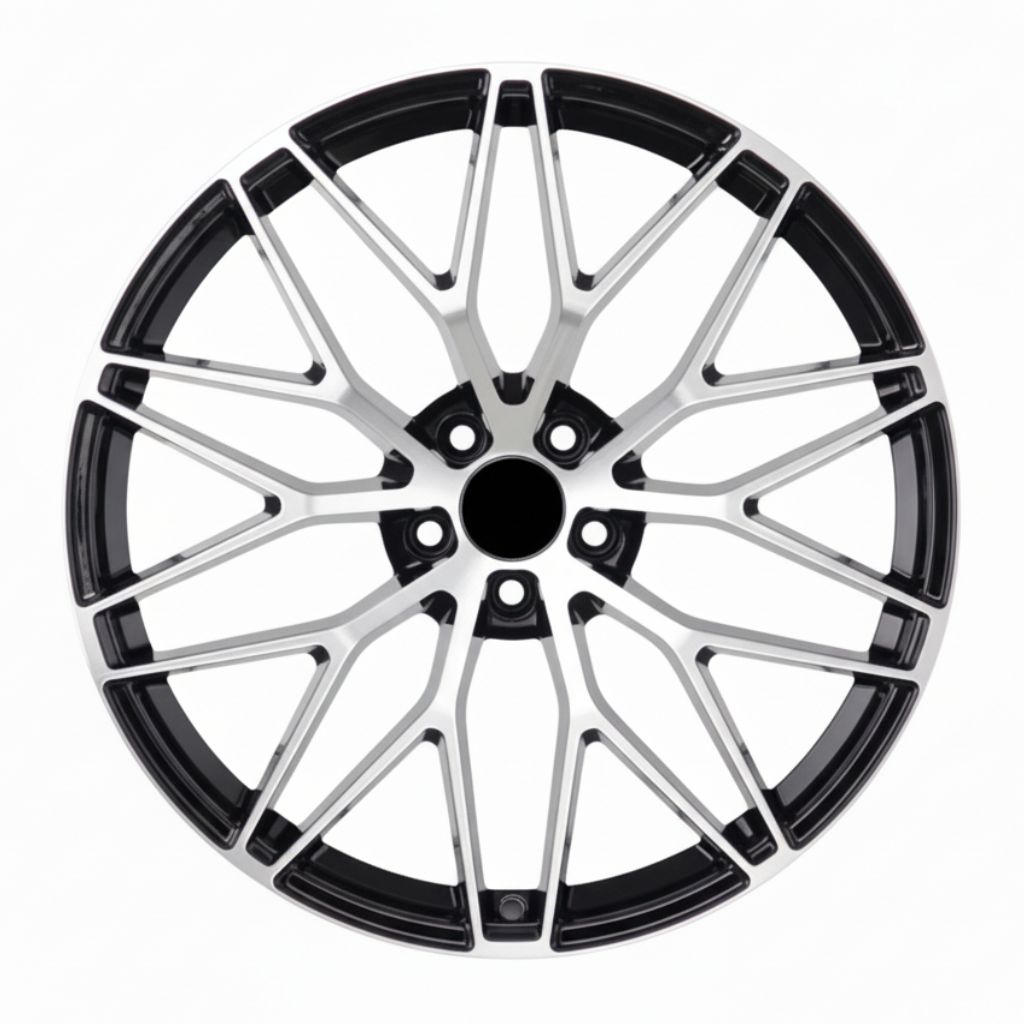 PS1 21x9.5 5x112 +26 66.5 Black Machined Face