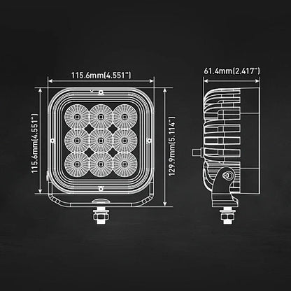 Shark-Lite Series Offroad LED Flood Light w/ Switchback DRL (sold individually)