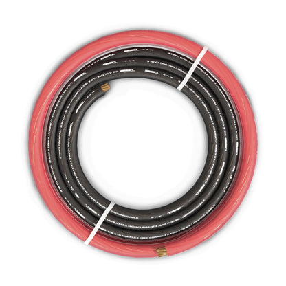 8-GA Ultra Flex CCA Ground Power Cable 5 Ft Black and 20 Ft Red Kit