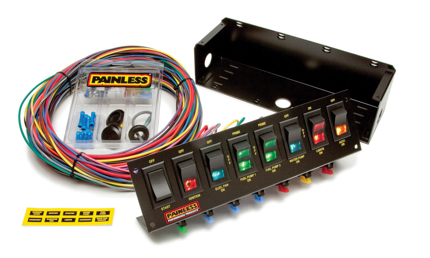 LIGHTED SWITCHES-8 CIRCUITS