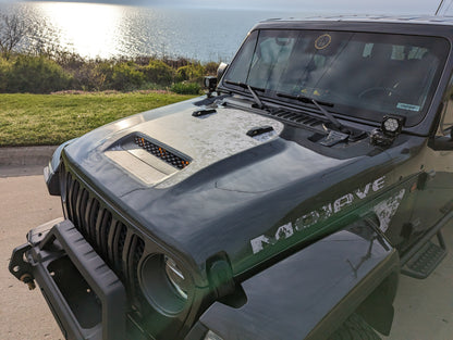 Digital Camouflage Printed Blackout Hood Rubicon Mojave decal set- fits 2020 and newer Jeep Gladiator
